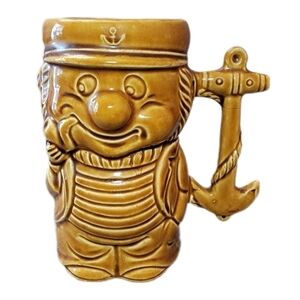 Vintage Sailor Man Ceramic Stein Mug